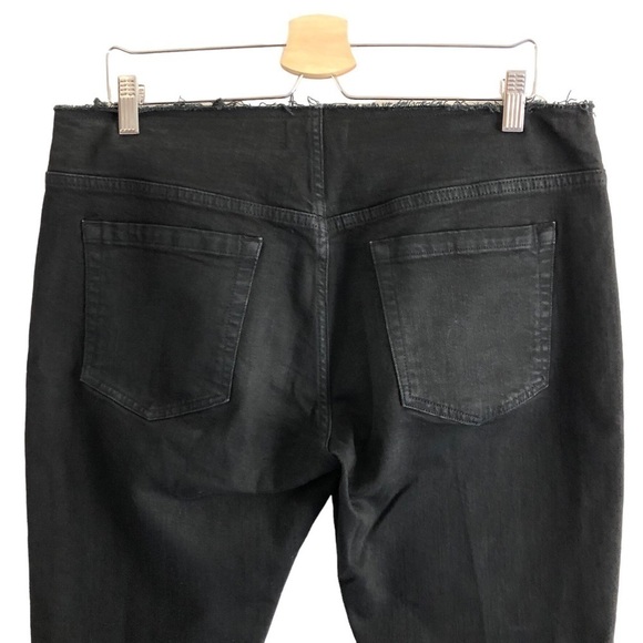 Frame Jeans Mini Boot Slit Film Noir Cut Off Waist Size 31 - Picture 9 of 16